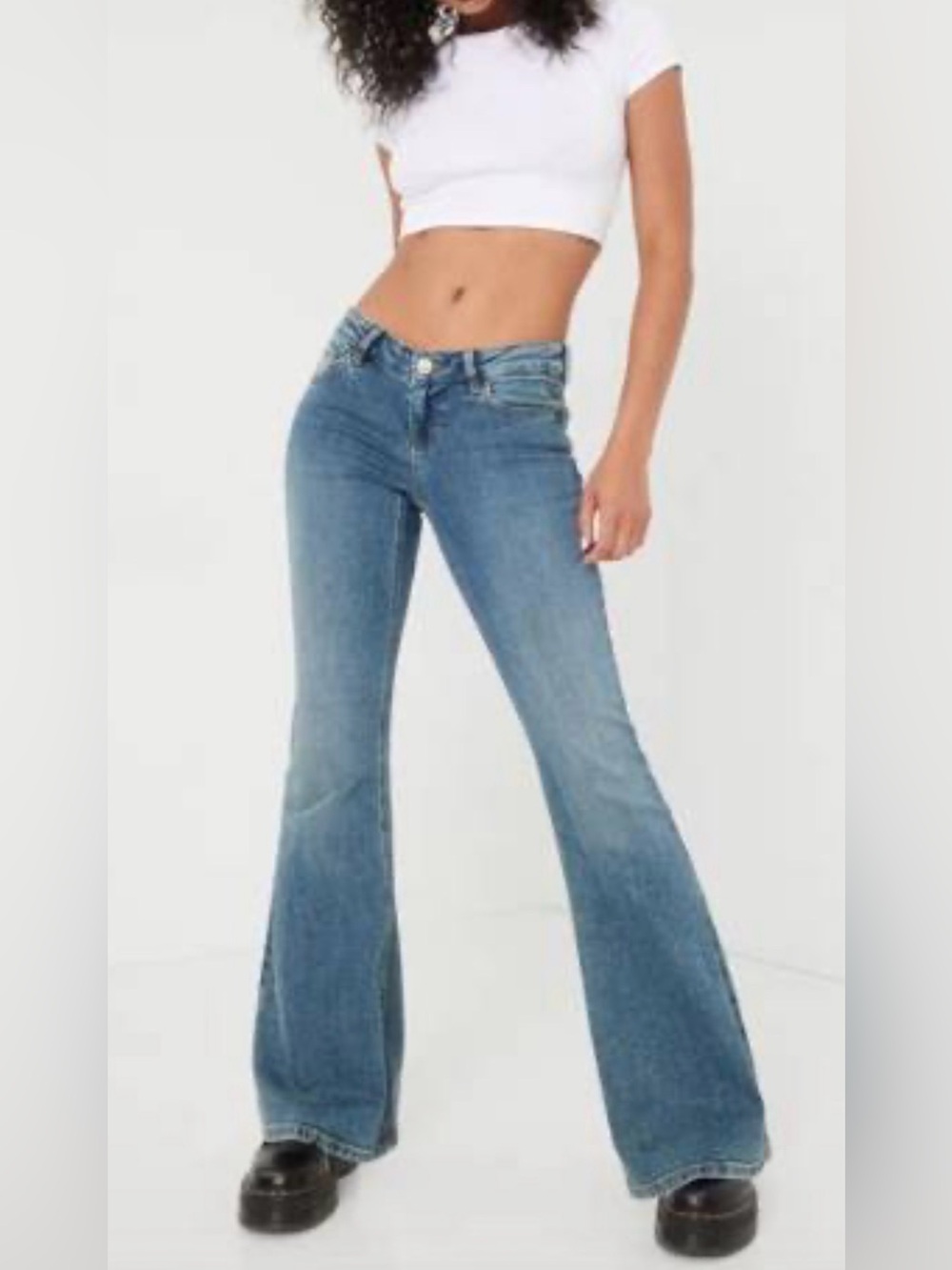 Garage Denim - Evase’Flare Jeans in Medium Blue Wash